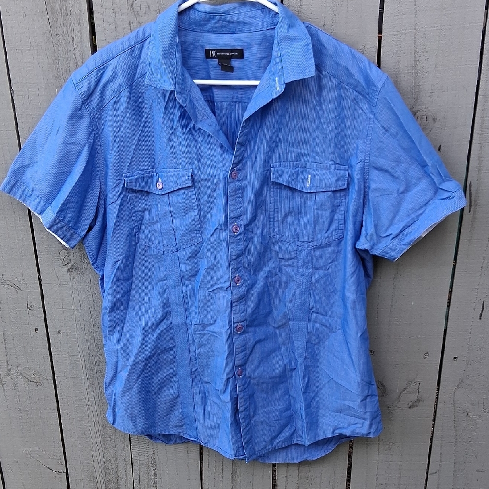 Sky Blue Striped Casual Shirt